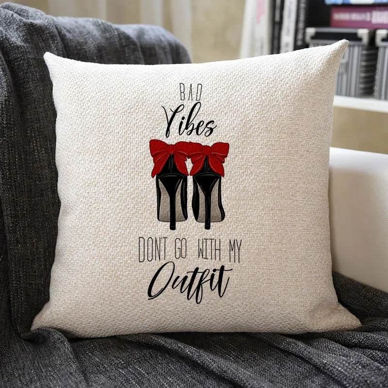 Elegant Highheels Linen Pillowcase