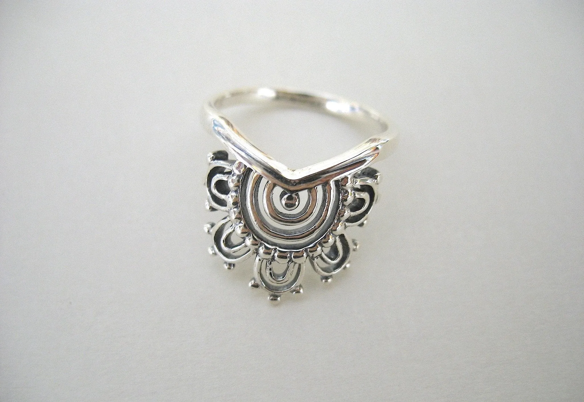 Elegant, unique, mehndi inspired ring