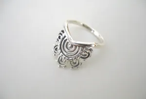 Elegant, unique, mehndi inspired ring