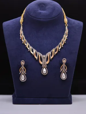 Elegant White Stones Necklace Set  #J4182