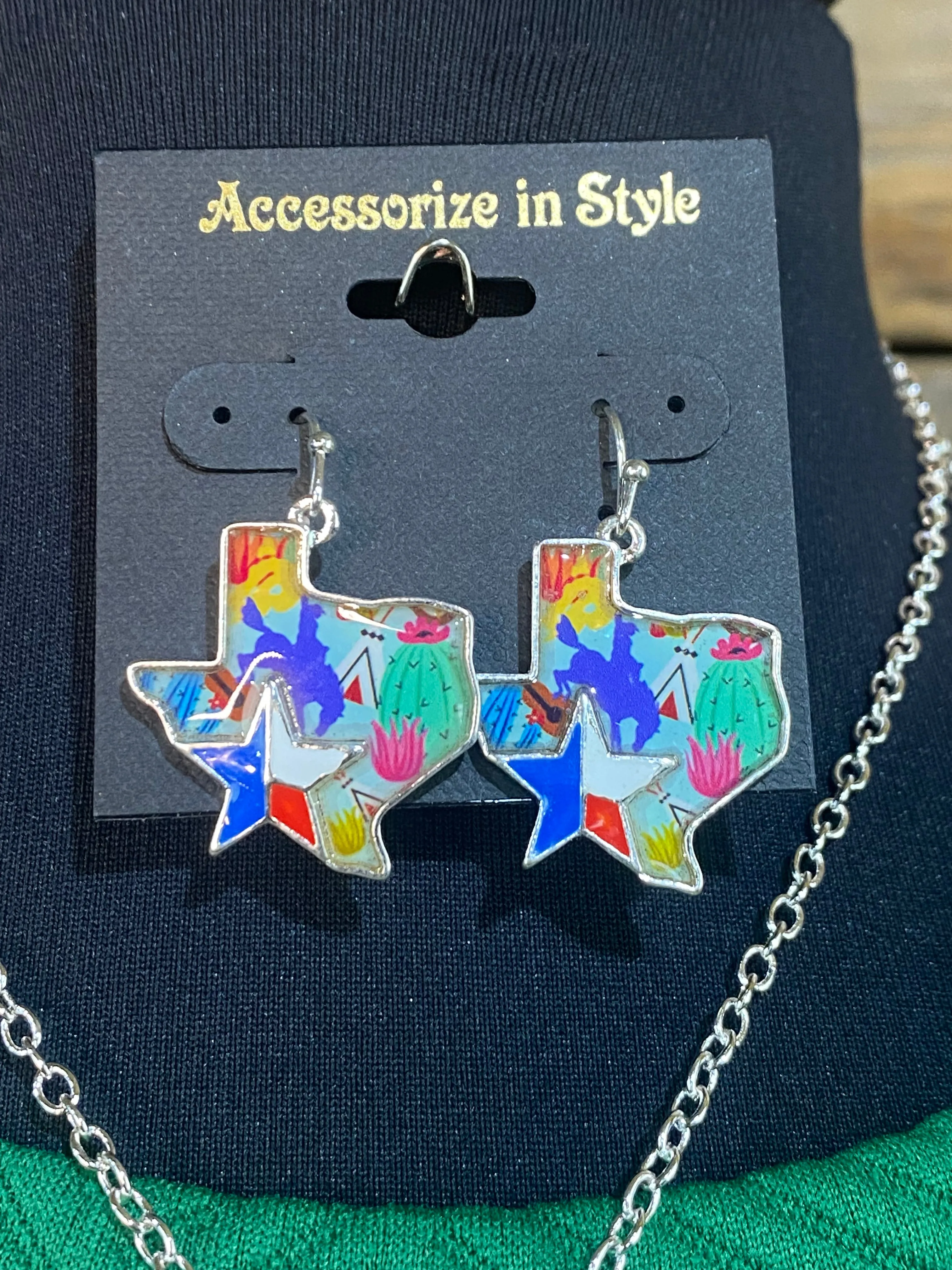 Eliza Fashion Acrylic Texas Necklace & Earrings