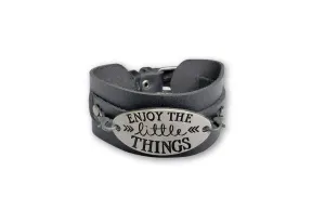 Enjoy The Little Things - Leather Bracelet