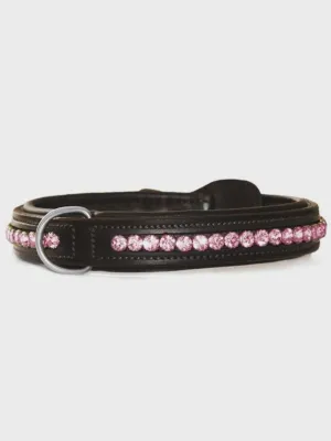 Equestrian Stockholm Dog Collar All in Pink