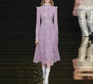Estefania Long sleeve Lace Applique Elegant Dress