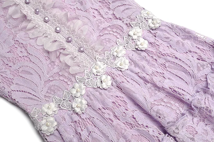 Estefania Long sleeve Lace Applique Elegant Dress