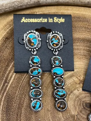 Eureka Stacked Stone Drop Earrings