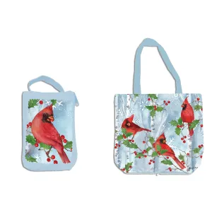 Evergreen Gifts,Winter Visit Compact Tote Bag,15x0.1x14 Inches