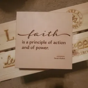 Faith Leather Wall Art