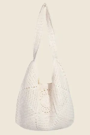 Fame Braided Panels Hobo Shoulder Tote Bag