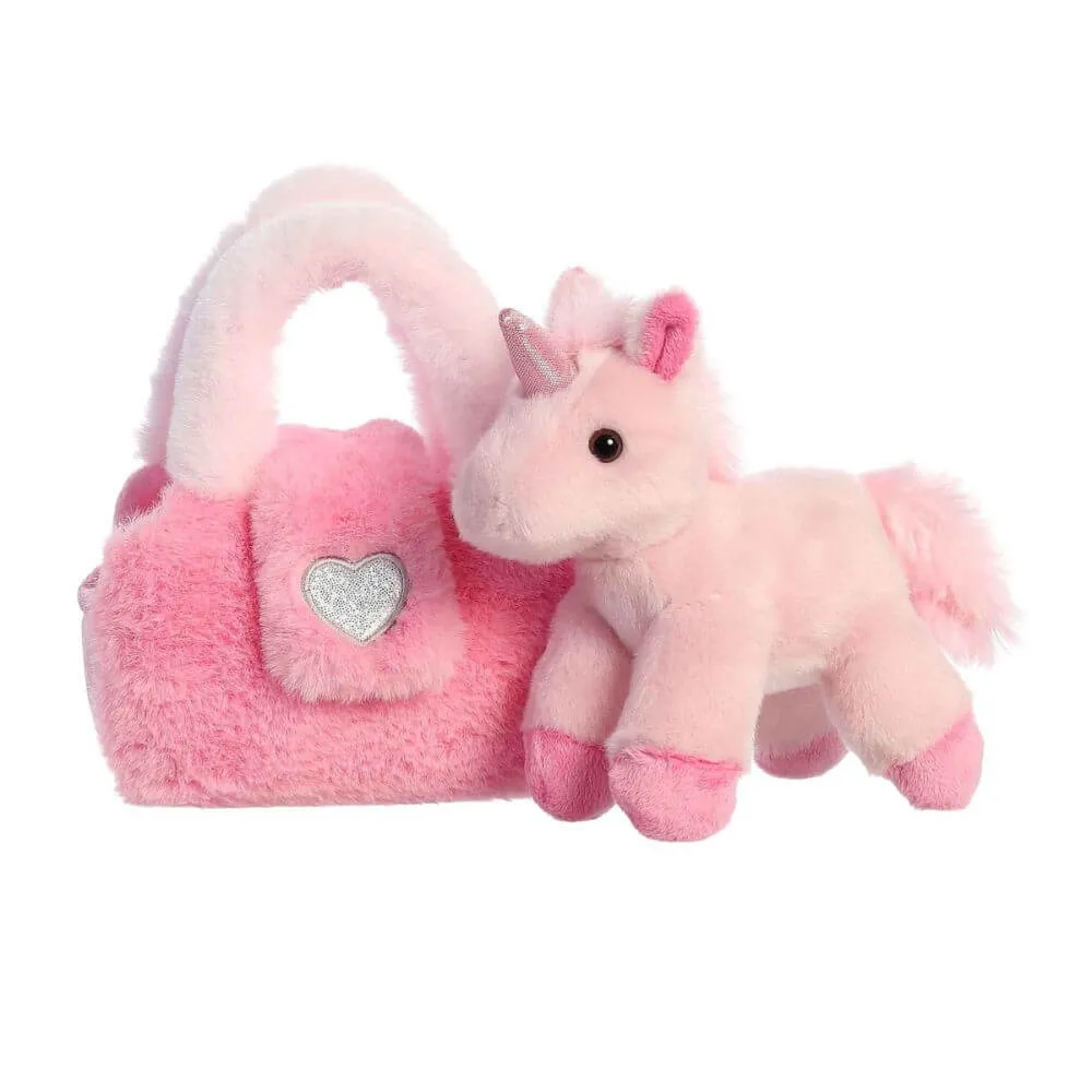Fancy Pal Unicorn in Fluffy Pink Bag