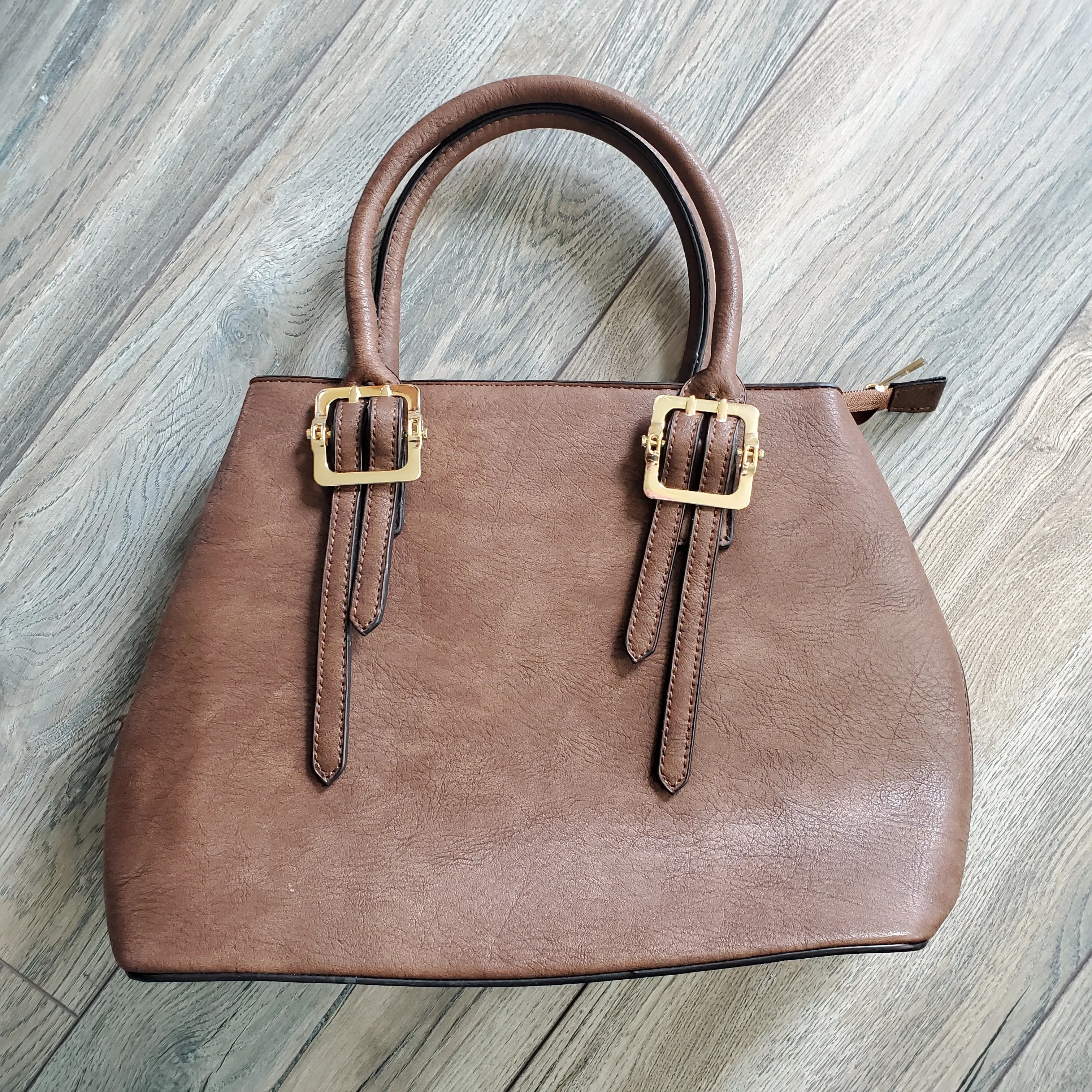 Fashion Buckle Top Handle Satchel