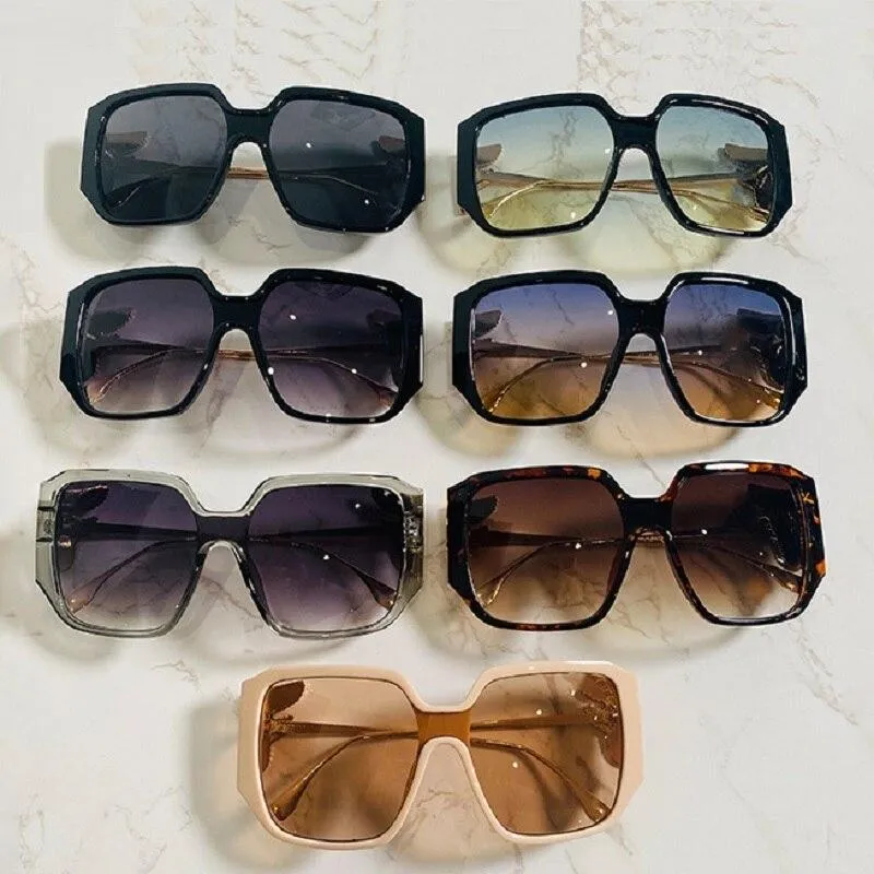 Fashion Diamond Wings Vintage Oversized 2021 Women Shades