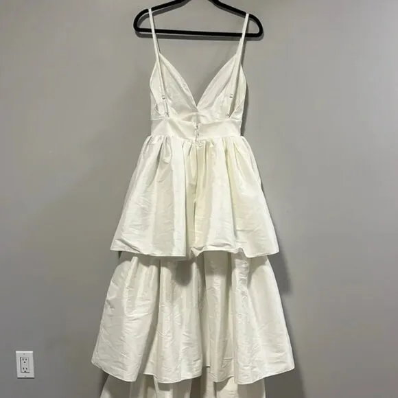 Fashion Nova V.I.Please high low gown white size Medium