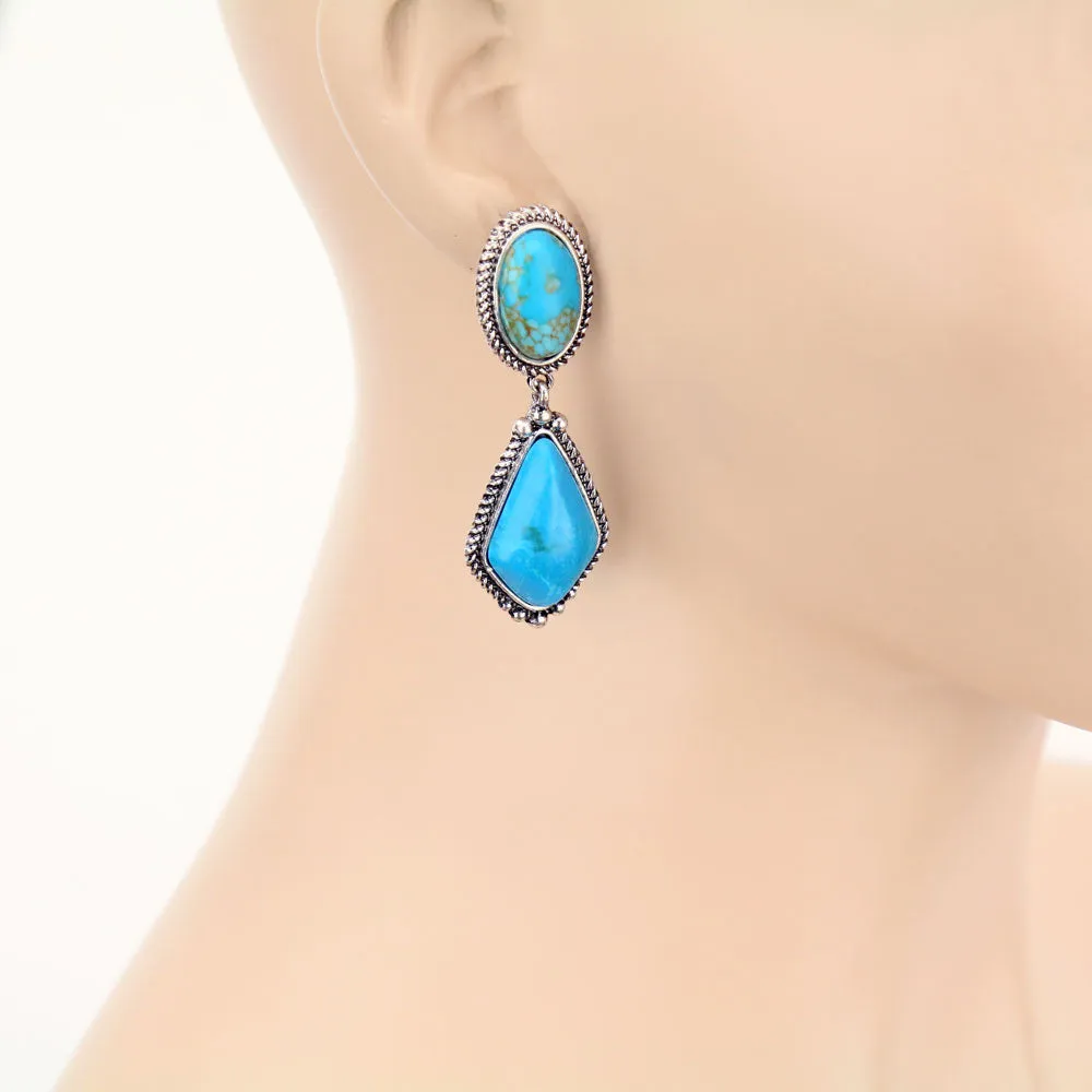 Fashion Turquoise Post Earrings
