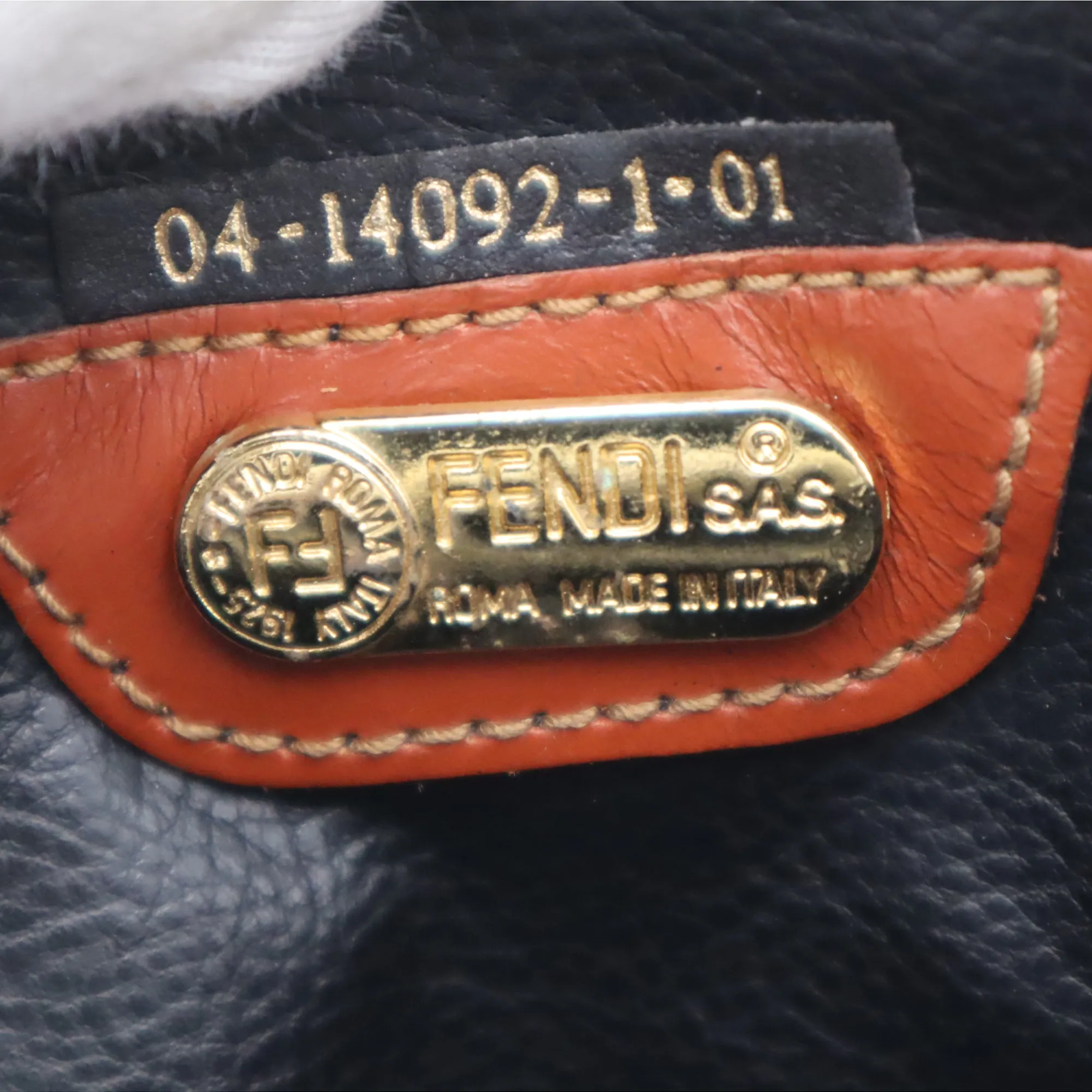 Fendi Pequin Canvas Mini Top Handle Handbag
