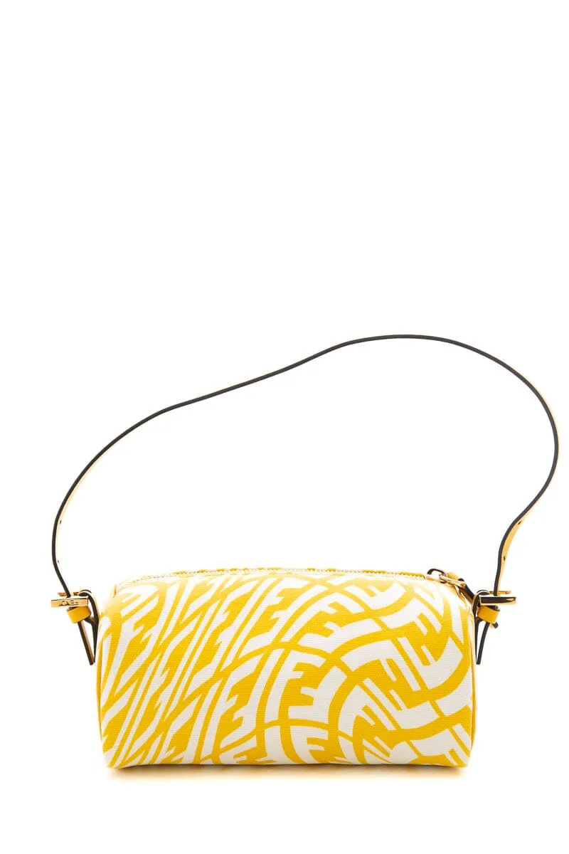 Fendi Yellow Mini Vertigo Collection Canvas Handbag