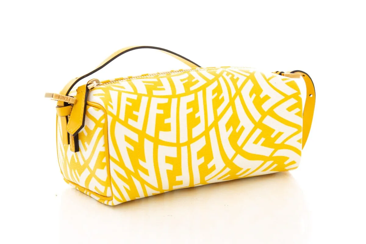 Fendi Yellow Mini Vertigo Collection Canvas Handbag