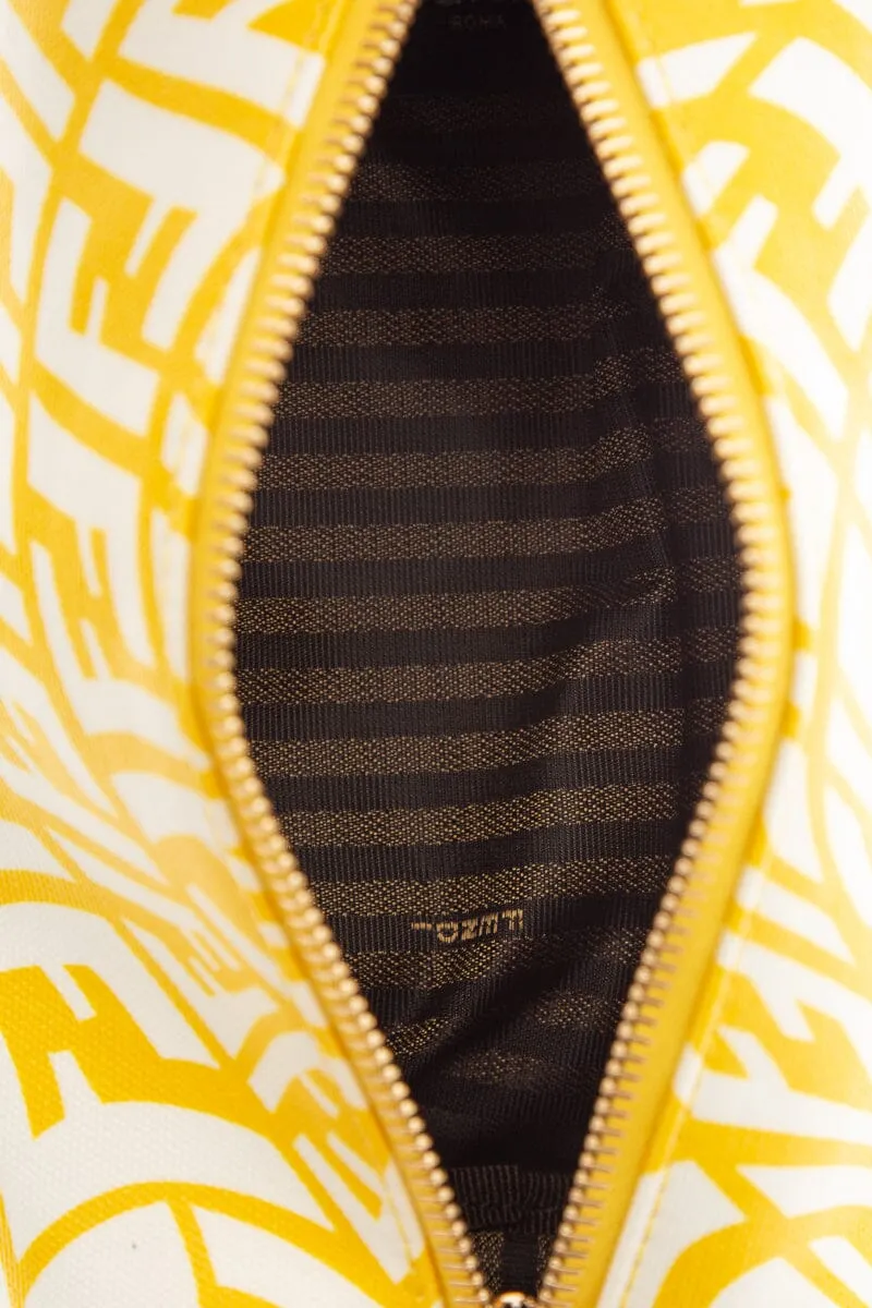 Fendi Yellow Mini Vertigo Collection Canvas Handbag