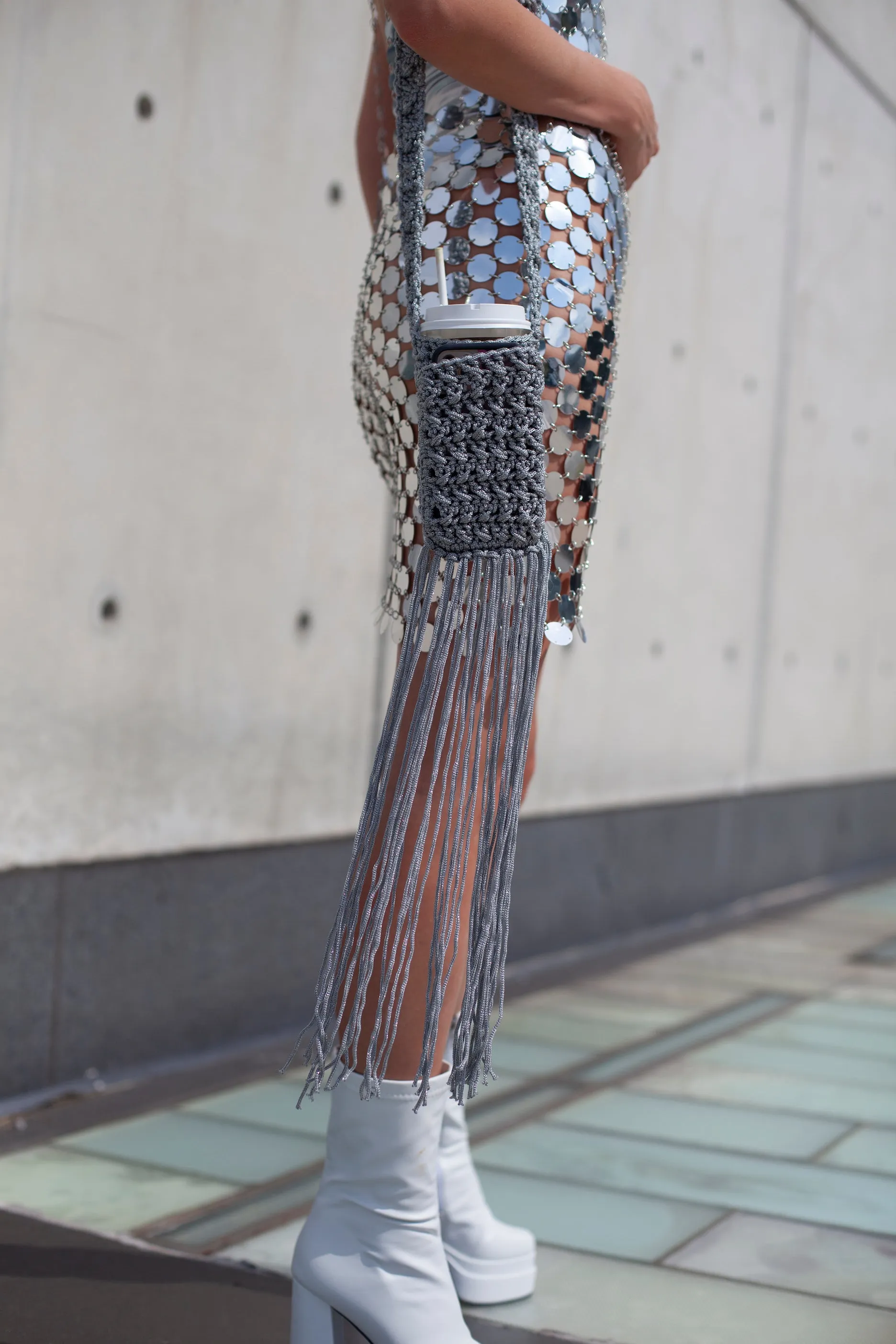 Festival Bottle-Iphone Crochet Bag by Silvia Hirata x Dani Watanabe