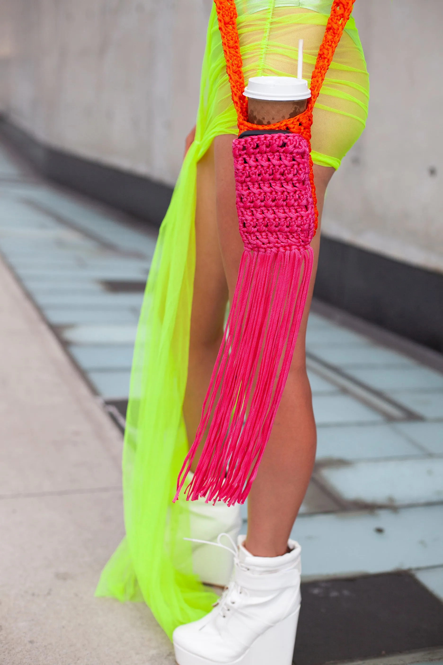 Festival Bottle-Iphone Crochet Bag by Silvia Hirata x Dani Watanabe