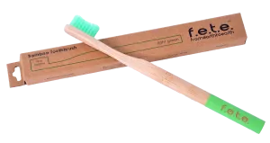 F.E.T.E Bamboo Toothbrush Firm Bristles - Light Green (single)