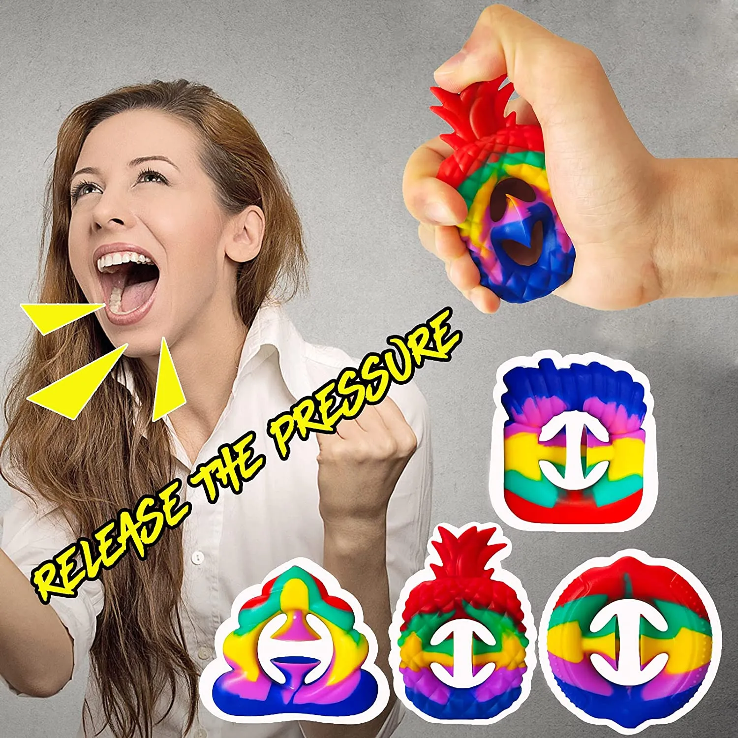 FIDGET SNAPPER - RAINBOW 3 STYLES PER PACK