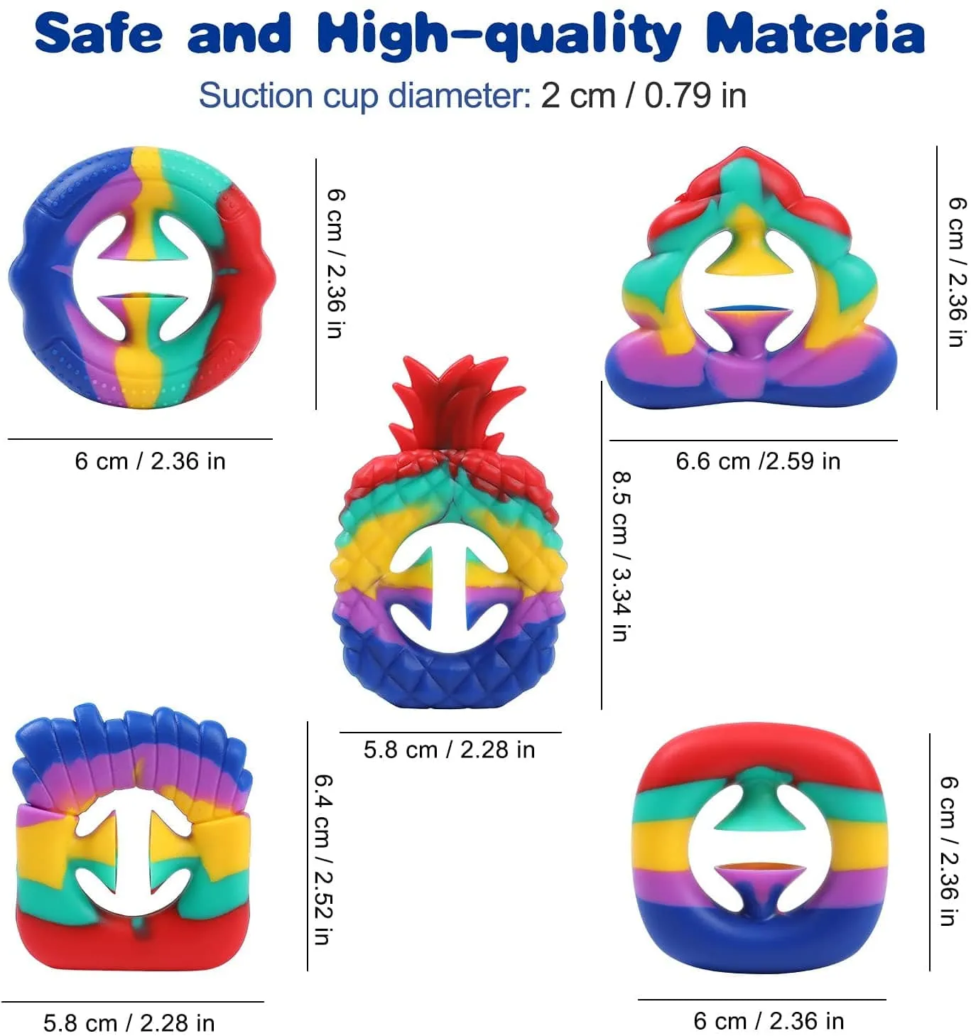 FIDGET SNAPPER - RAINBOW 3 STYLES PER PACK