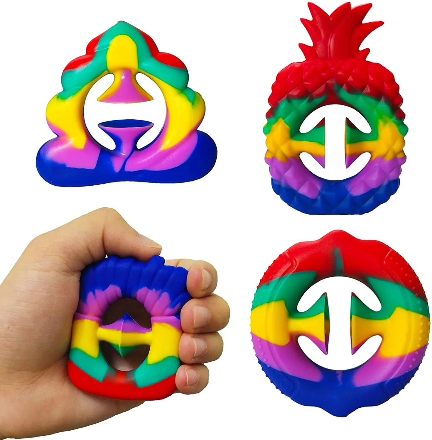 FIDGET SNAPPER - RAINBOW 3 STYLES PER PACK