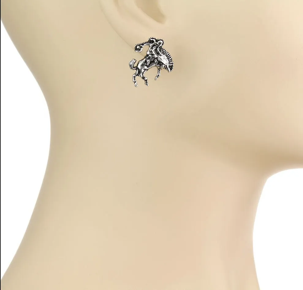 Fillmore Fashion Cactus, Concho, Bronc Earring Set - 3 Pairs