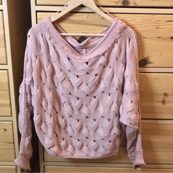 Free People Desert Sands Sweater in Rose Size Extra Small