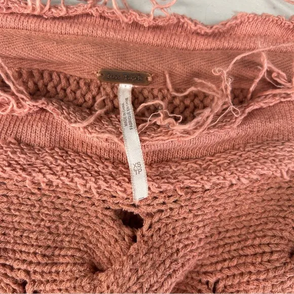 Free People Desert Sands Sweater in Rose Size Extra Small