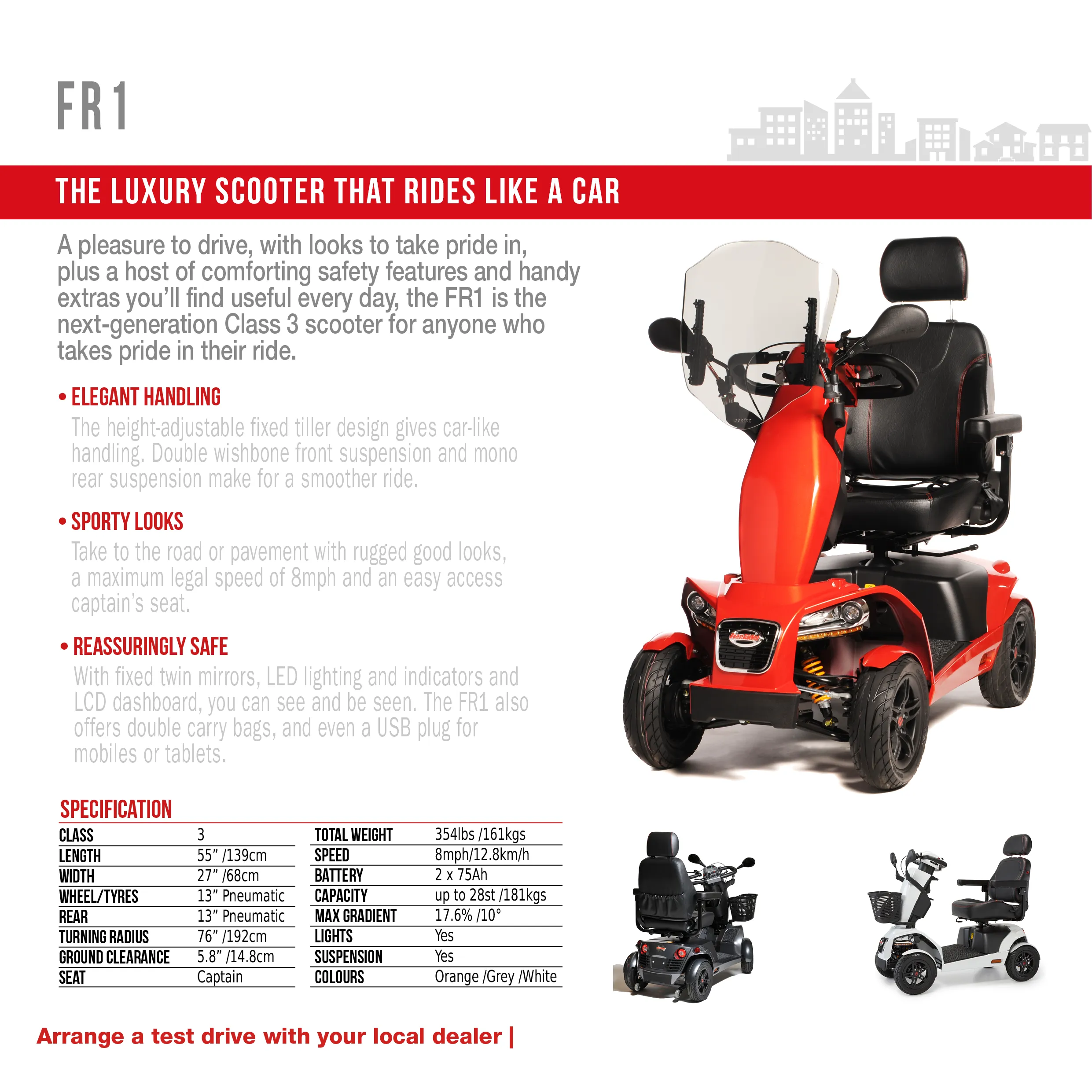 Freerider FR1 Luxury 8mph Scooter
