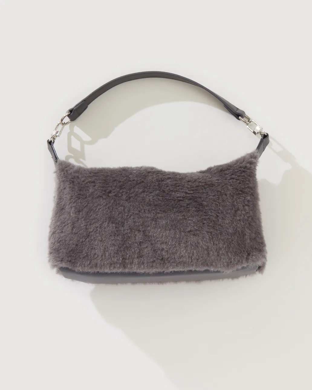 FUR TOP HANDLE BAG