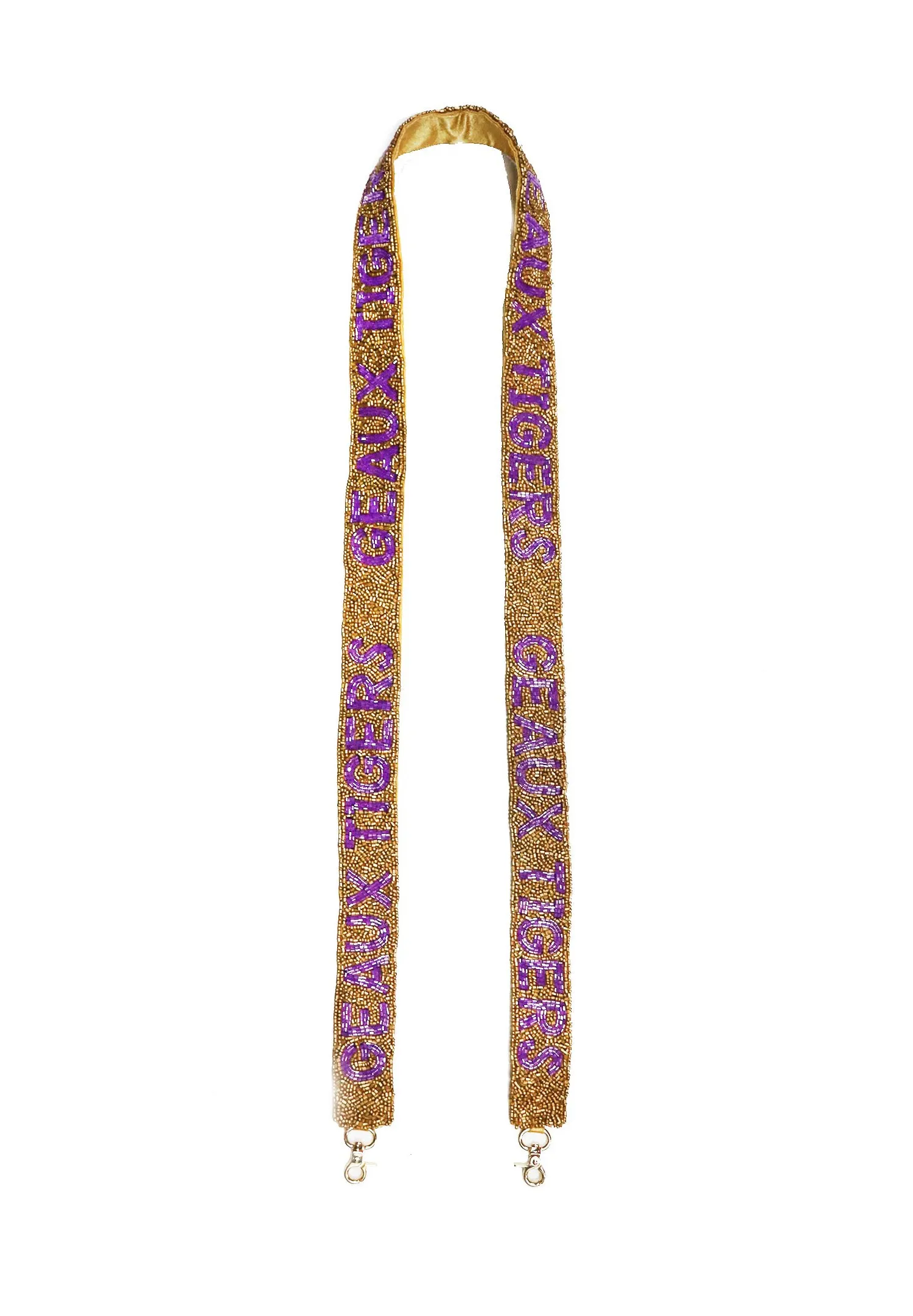Geaux Tigers Beaded Strap Gold