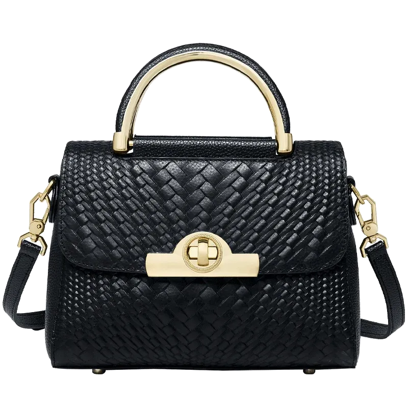 Genuine leather bag shoulder crossbody solid design with beautiful details.