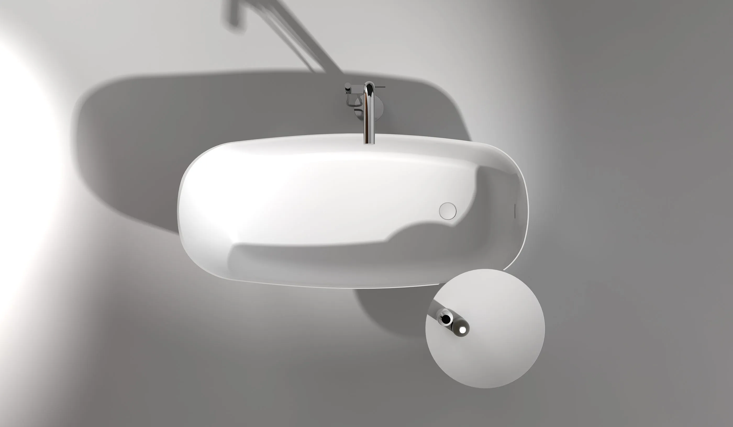 Gia Elegant Slimline Stone Bath - 1600mm - G65175