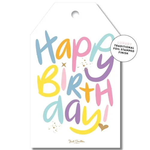 Gift Tag - Sparkle Birthday Letters