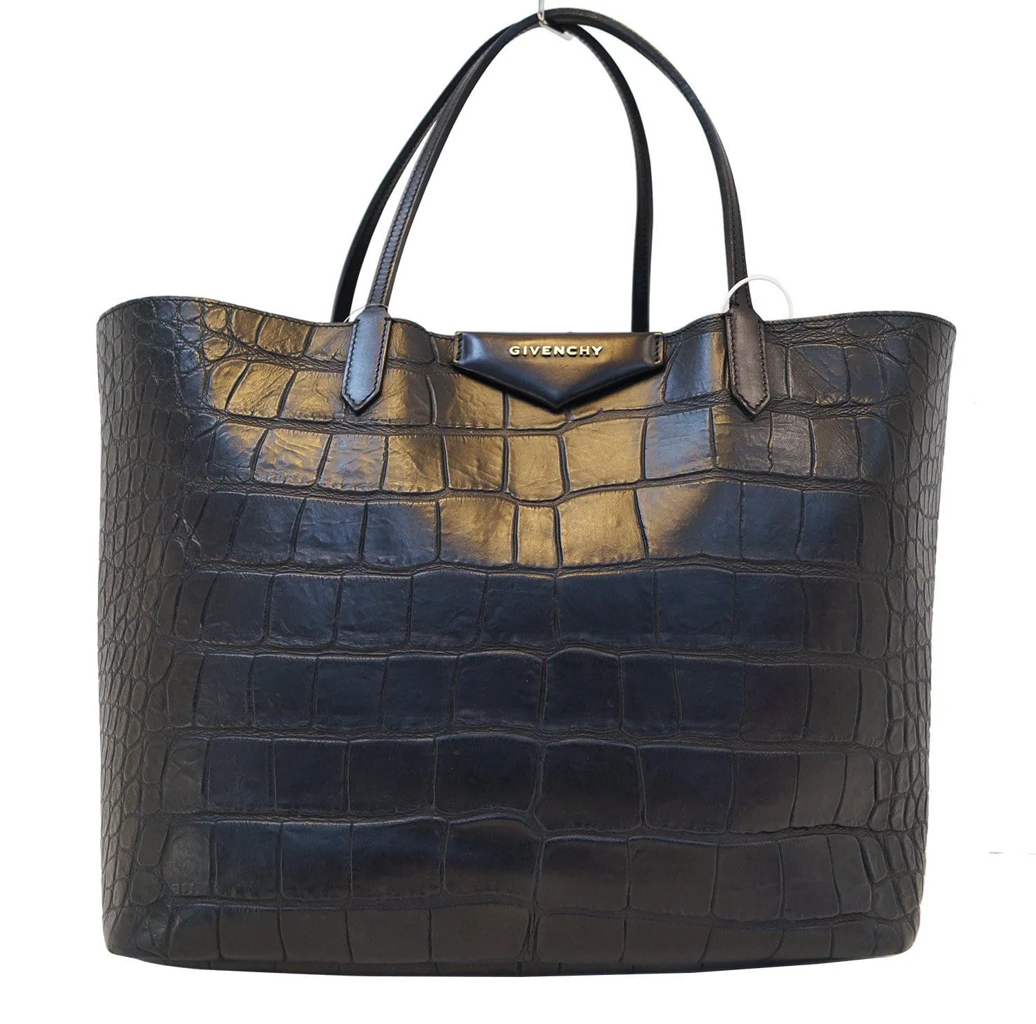 GIVENCHY Antigona Shopper Embossed Crocodile Shoulder Handbag