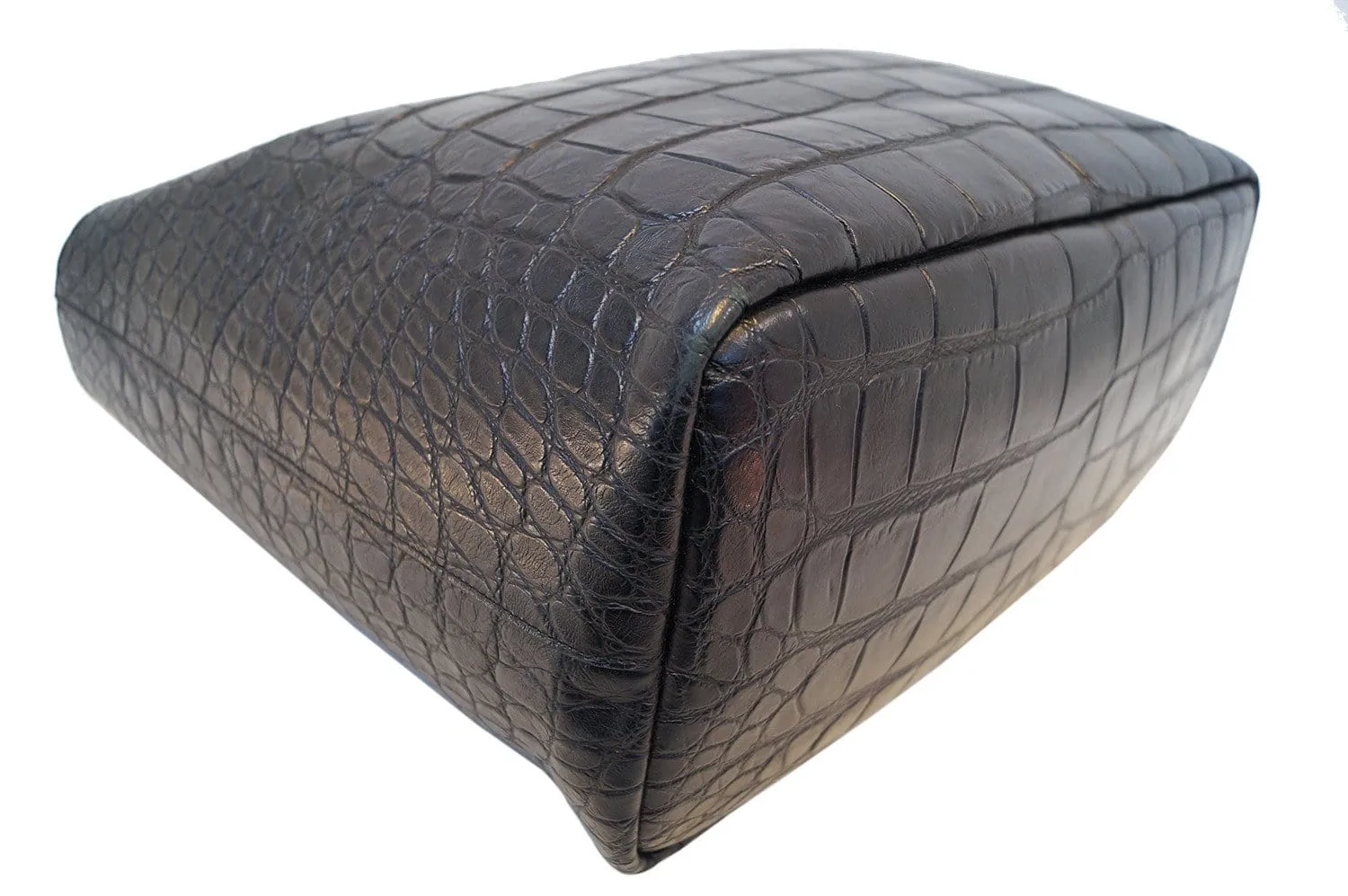 GIVENCHY Antigona Shopper Embossed Crocodile Shoulder Handbag