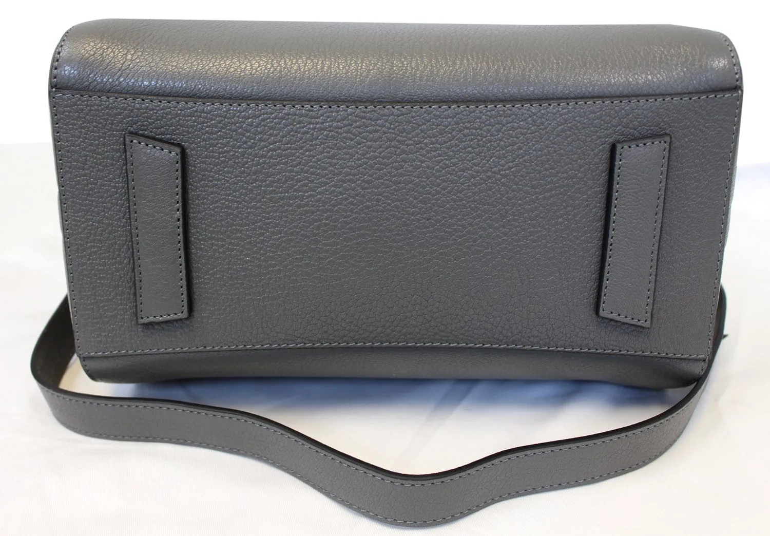 GIVENCHY Dark Grey Goatskin Leather Small Antigona Shoulder Bag