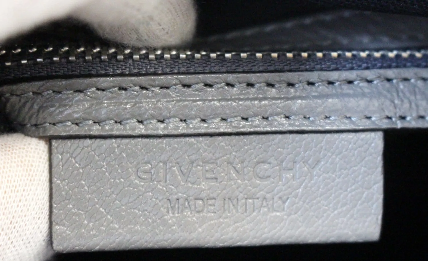 GIVENCHY Dark Grey Goatskin Leather Small Antigona Shoulder Bag