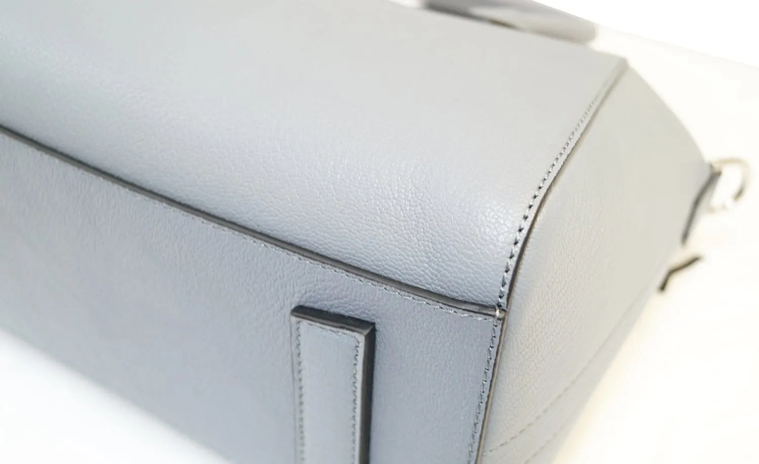 GIVENCHY Grey Goatskin Leather Small Antigona Shoulder Bag