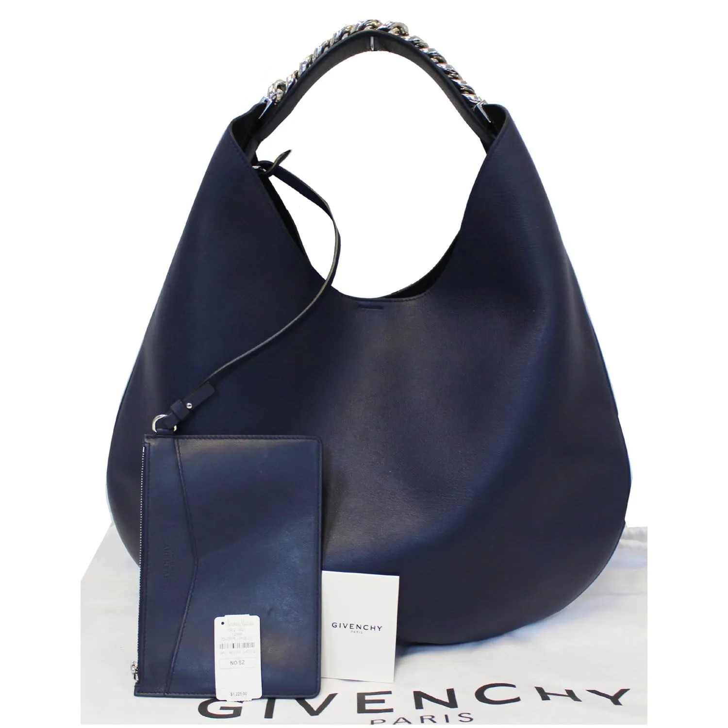 GIVENCHY Infinity Leather Medium Hobo Bag Blue - 15% OFF