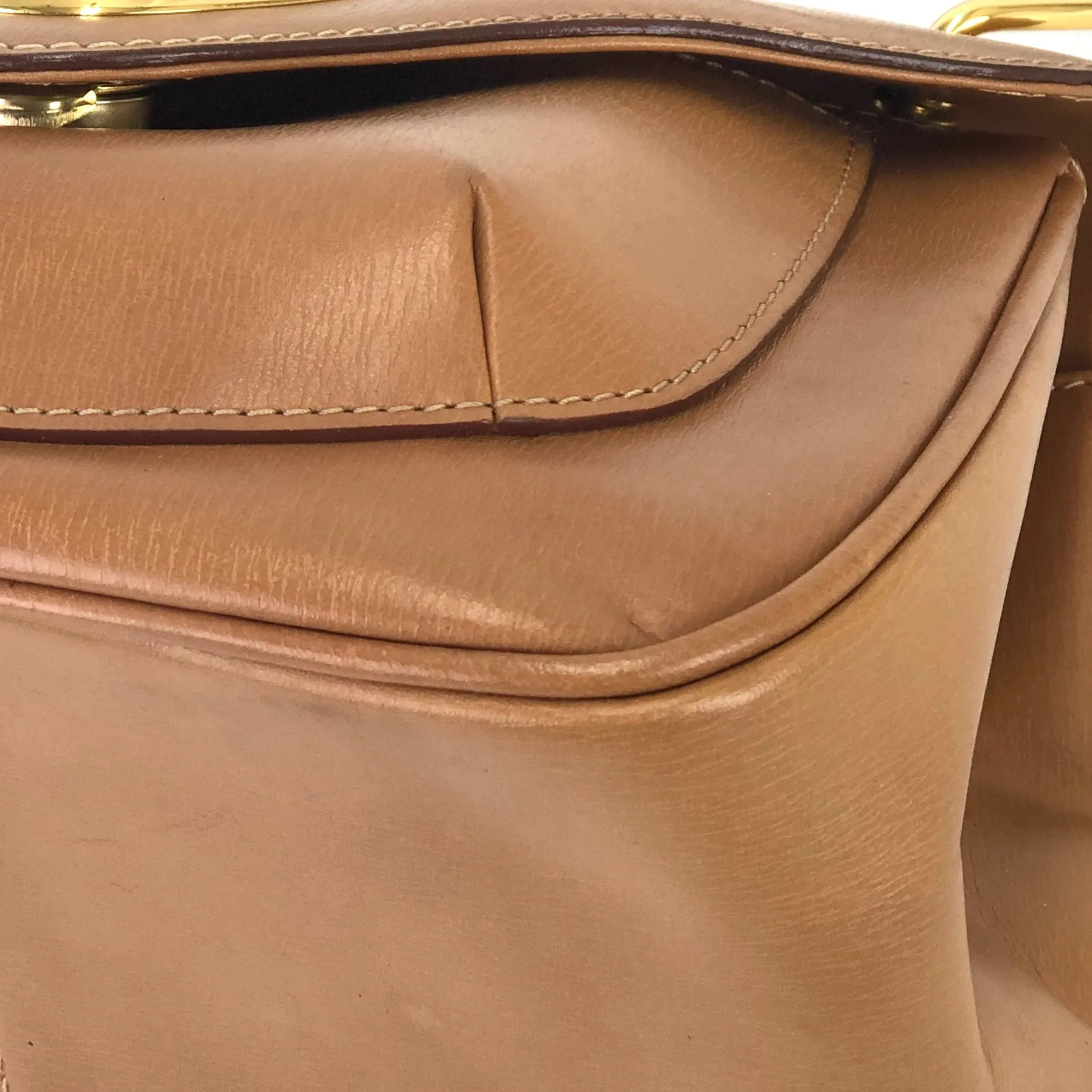 GIVENCHY  logo  Gancini Handbag Vanity bag Brown small minibag  Vintage Old yd4gsg