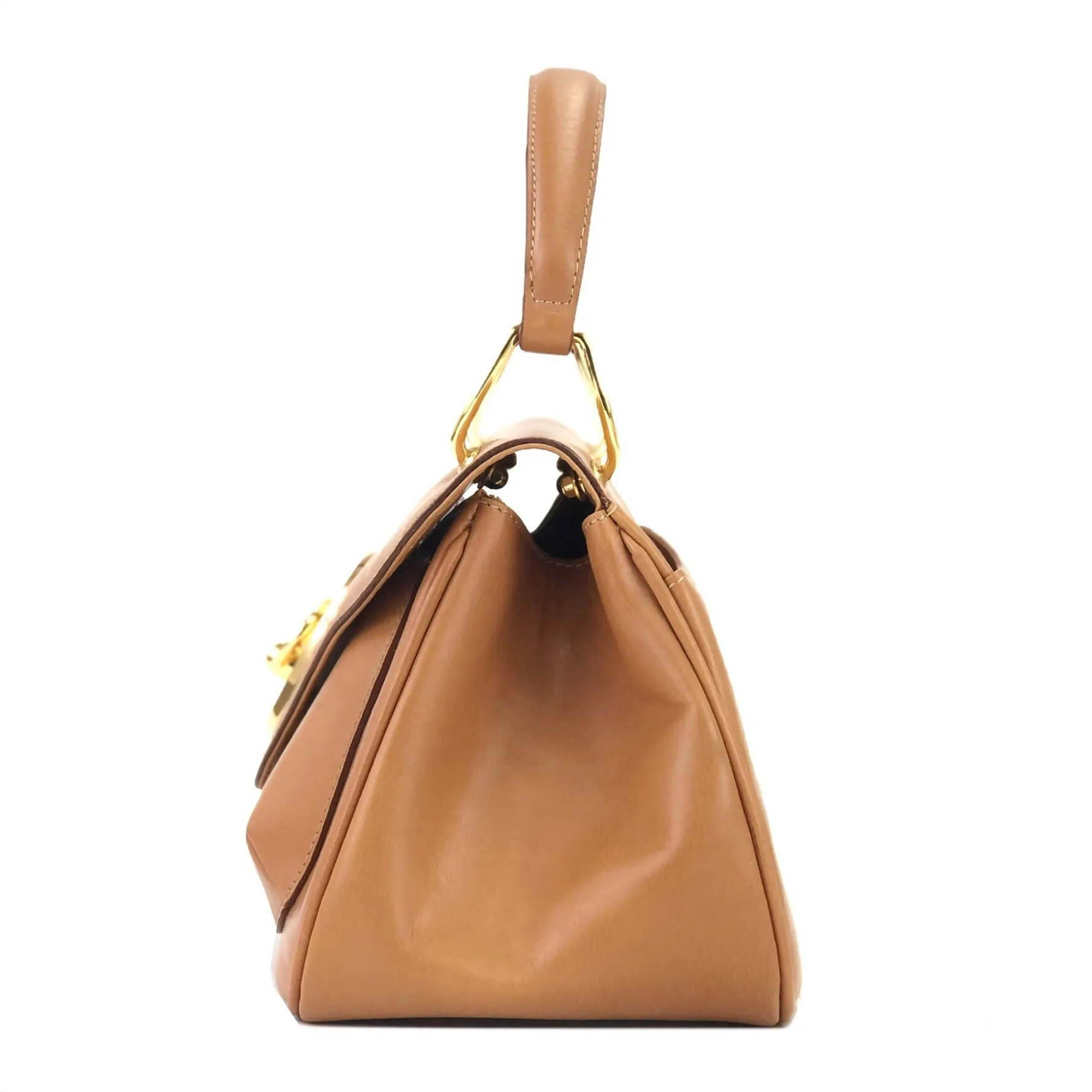 GIVENCHY  logo  Gancini Handbag Vanity bag Brown small minibag  Vintage Old yd4gsg