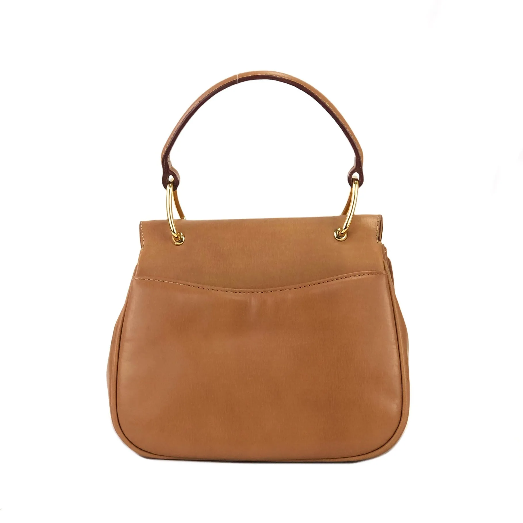 GIVENCHY  logo  Gancini Handbag Vanity bag Brown small minibag  Vintage Old yd4gsg