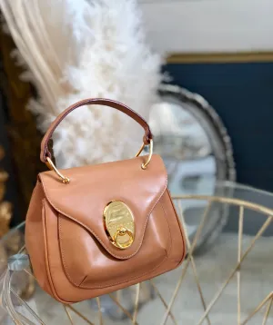 GIVENCHY  logo  Gancini Handbag Vanity bag Brown small minibag  Vintage Old yd4gsg
