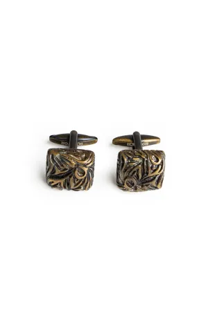 Gold and Black Bullet Back Cufflinks