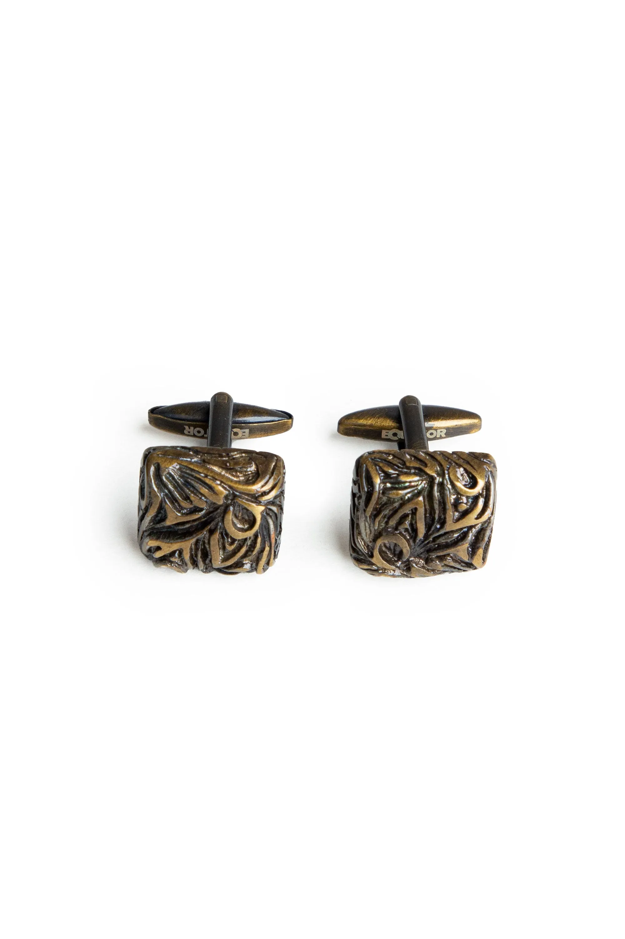 Gold and Black Bullet Back Cufflinks