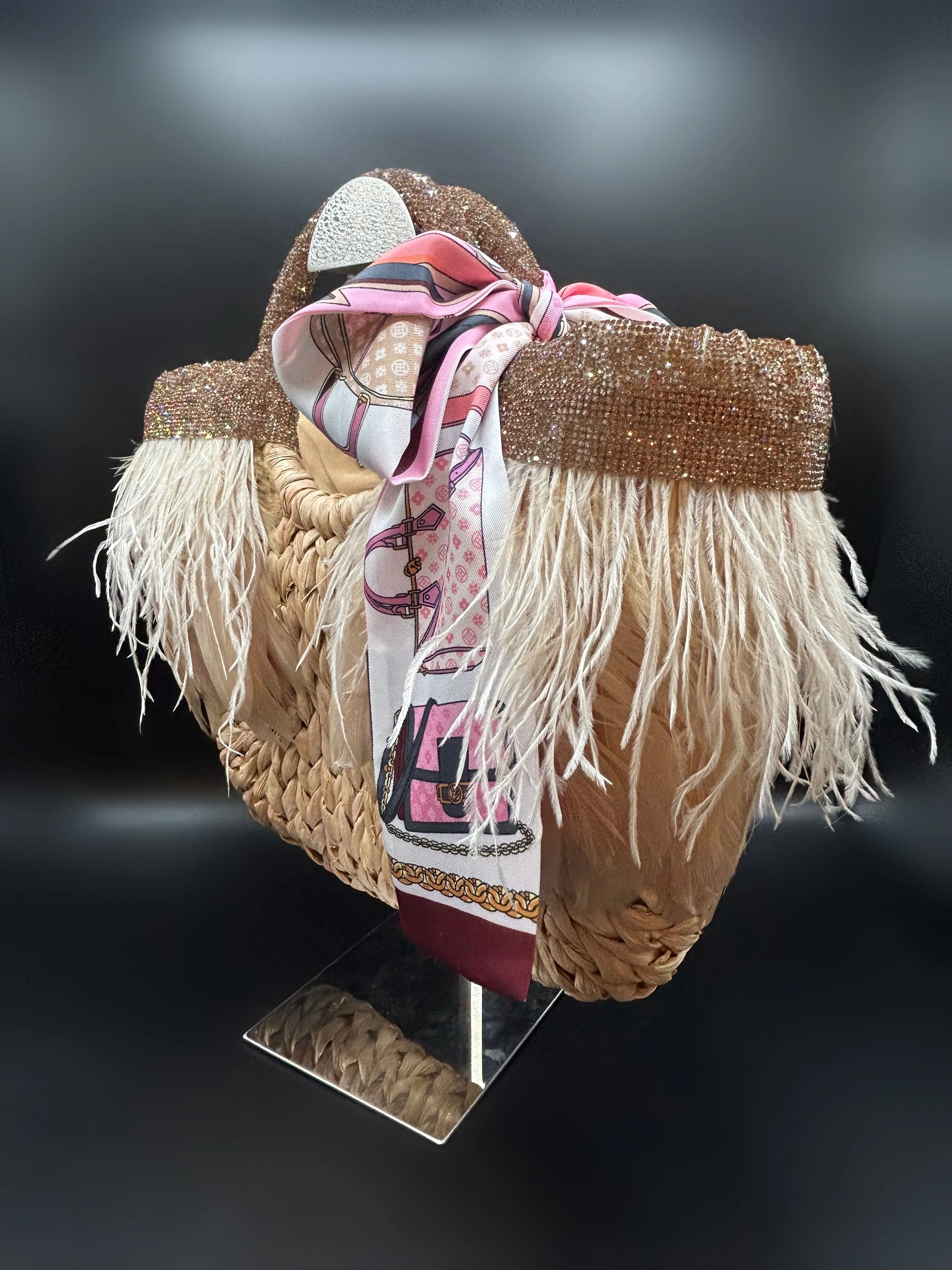 Gold Feather Tote